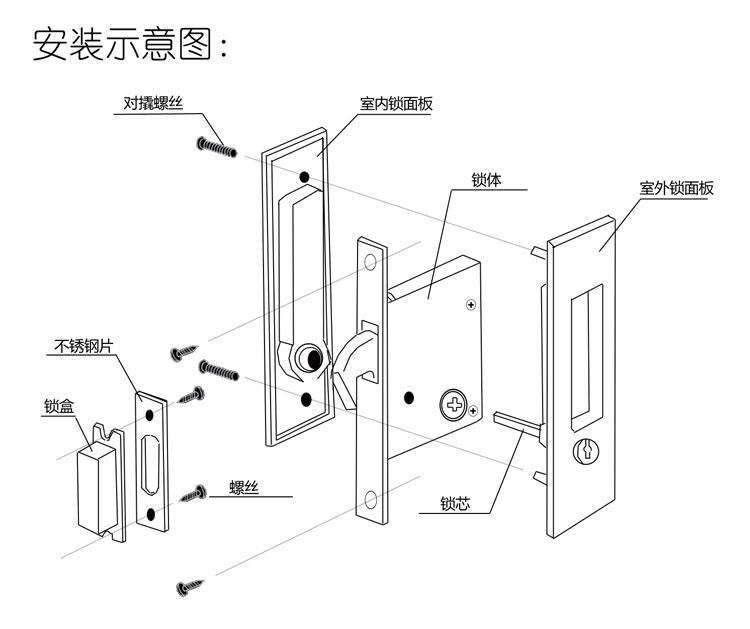 麻豆国产在线看看免费麻豆毛片网RSL-605ET 新款移门锁（带钥匙）