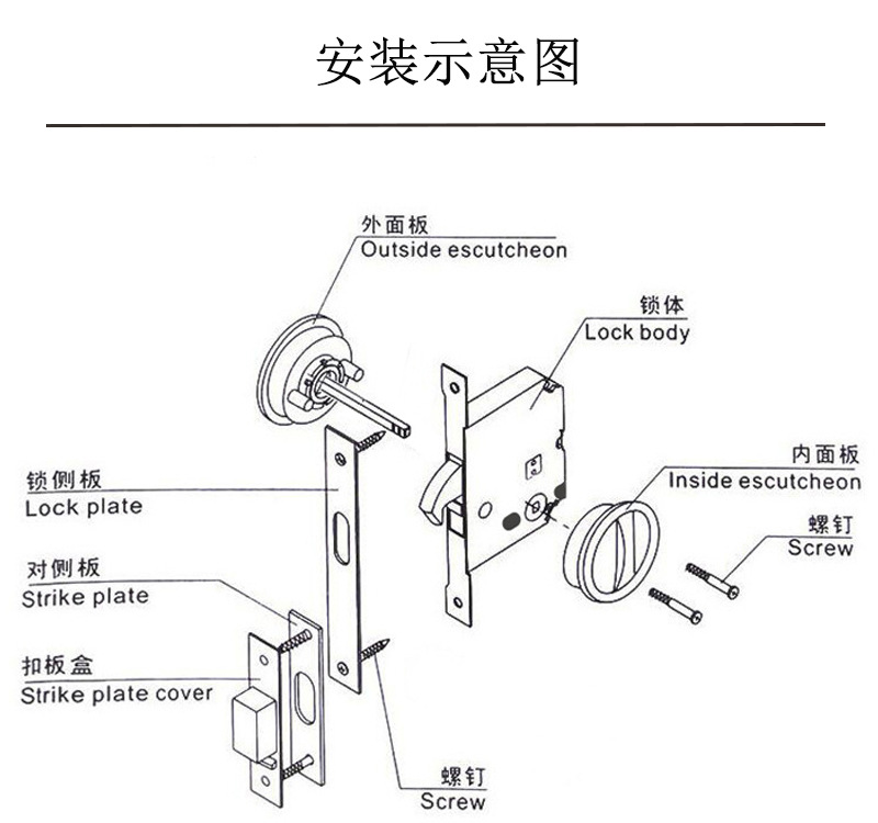 麻豆国产在线看看免费麻豆毛片网RSL-608BK 方形移门锁